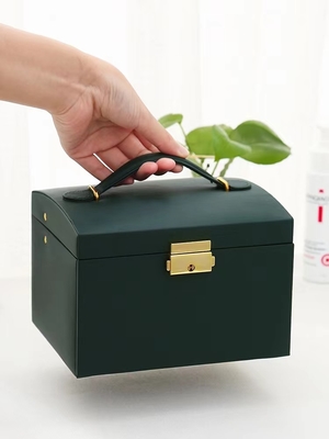 OEM 고전적 우아한 보석 박스 창시자 모조 가죽 작은 여행 보석 케이스