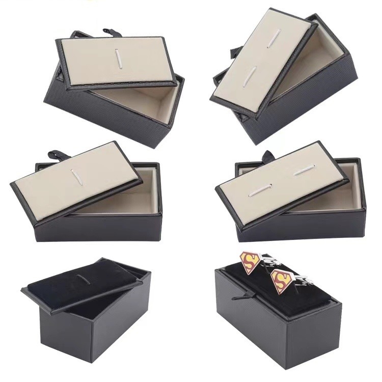 보석을 위한 70*35*30mm 1과 두 새틴 같은 당기기 커프스 단추 선물 상자